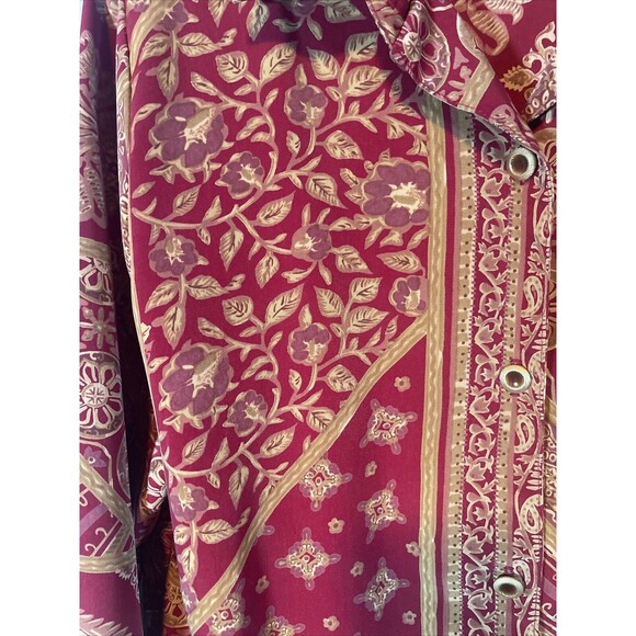 Peter Popovitch Vintage Abstract Floral Long Sleve Button Up Top - Picture 2 of 8